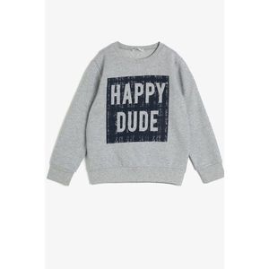 Koton Boy Grey Happy Dude Printed Children's Sweatshirt vyobraziť