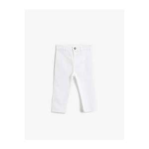 Koton Boy White Basic Cotton Trousers With Pockets vyobraziť