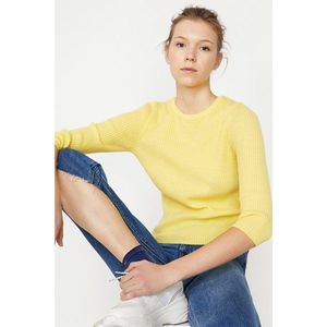 Koton Women's Yellow Bike Collar Sweater vyobraziť