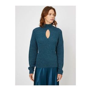 Koton Women's Green High Collar Sweater vyobraziť