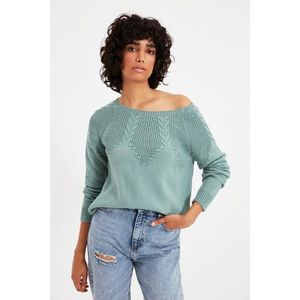 Trendyol Mint Knitted Detailed Knitwear Sweater vyobraziť
