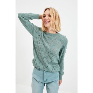 Trendyol Mint Knitted Detailed Knitwear Sweater vyobraziť