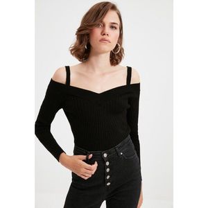Trendyol Black Carmen Collar Knitwear Sweater vyobraziť