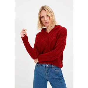 Trendyol Tile Hooded Knitted Detailed Knitwear Sweater vyobraziť