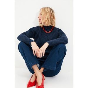 Trendyol Navy Blue Knitted Detailed Knitwear Sweater vyobraziť