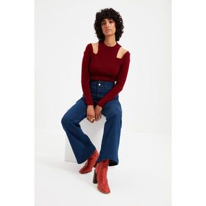 Trendyol Claret Red Cut Out Detailed Knitwear Sweater vyobraziť