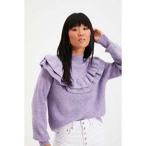 Trendyol Lilac Flywheel Knitwear Sweater vyobraziť