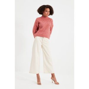 Trendyol Dried Rose Knitted Detailed Knitwear Sweater vyobraziť