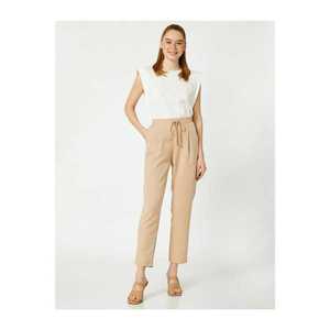 Koton Women's Taba Waistcoat Trousers vyobraziť