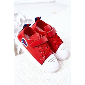 Children's Sneakers With Velcro Red Cartoon vyobraziť