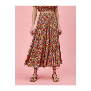 Koton Women's Fuchsia Patterned Skirt vyobraziť