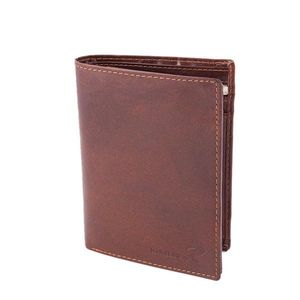 Soft brown leather wallet for men vyobraziť