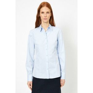 Koton Women's Blue Classic Collar Shirt vyobraziť