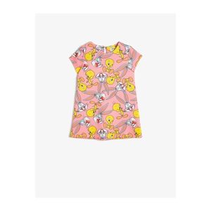 Koton Girl's Pink Licensed Printed Dress vyobraziť