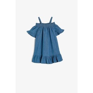 Koton Girl Blue Ruffle Detailed Jean Dress vyobraziť