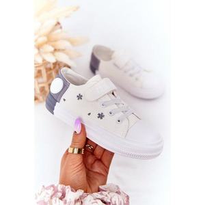 Children's Sneakers With Velcro BIG STAR HH374052 White-Gray vyobraziť