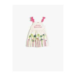 Koton Girl Ecru Embroidered Dress vyobraziť