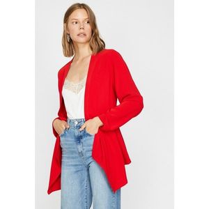Koton Women's Red Long Sleeve V Collar Jacket vyobraziť