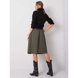 Khaki pleated skirt vyobraziť