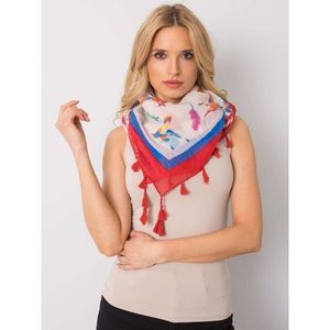 Beige scarf with a colorful print vyobraziť