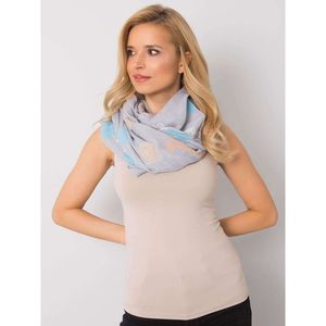 Gray scarf with a decorative print vyobraziť