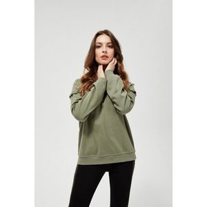 Sweatshirt with openwork decorations and a frill vyobraziť