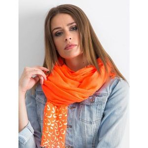 Orange fluo scarf with golden spots vyobraziť