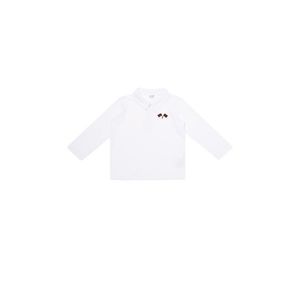 Trendyol White Embroidered Boy Knitted Polo Neck T-shirt vyobraziť