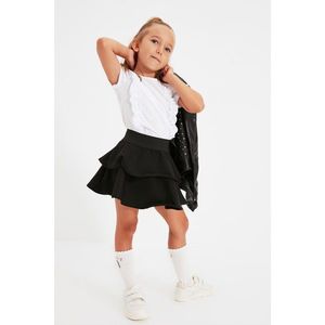 Trendyol Black Ruffled Girl Knitted Skirt vyobraziť