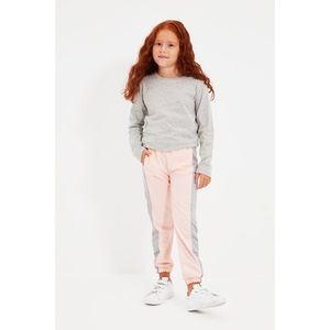 Trendyol Powder Color Block Sides Girls Knitted Slim Sweatpants vyobraziť