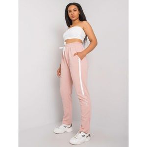 Dusty pink plus size sweatpants with a print vyobraziť