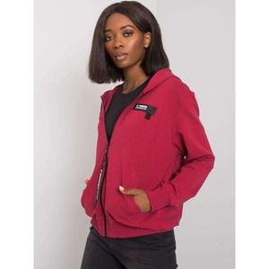 Women's maroon hooded sweatshirt vyobraziť