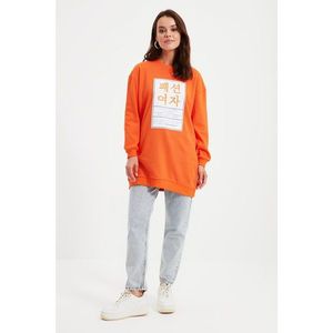 Trendyol Orange Knitted Sweatshirt vyobraziť
