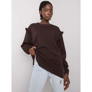 Brown cotton sweatshirt without a hood vyobraziť