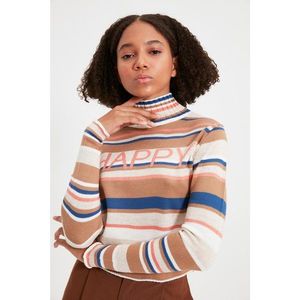 Trendyol Camel Turtleneck Knitwear Sweater vyobraziť