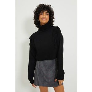 Trendyol Black Crop Turtleneck Knitwear Sweater vyobraziť