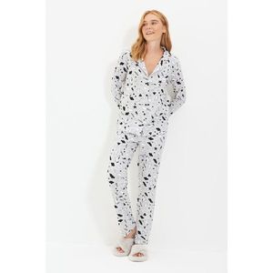 Trendyol Gray Knitted Pajamas Set vyobraziť