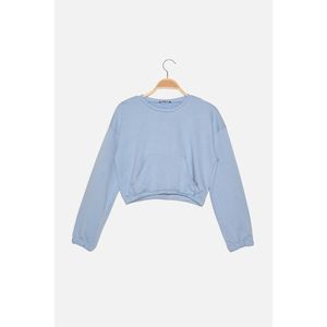 Trendyol Light Blue Knitted Sweatshirt vyobraziť