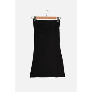 Trendyol Black Slit Detailed Corduroy Midi Knitted Skirt vyobraziť