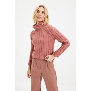 Trendyol Dried Rose Turtleneck Knitwear Sweater vyobraziť