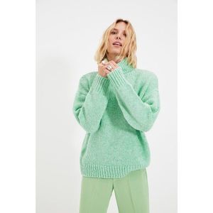 Trendyol Mint Oversize Turtleneck Knitwear Sweater vyobraziť
