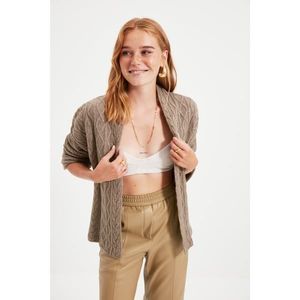 Trendyol Mink Knit Detailed Knitwear Cardigan vyobraziť