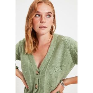 Trendyol Mint Knit Detailed Knitwear Cardigan vyobraziť