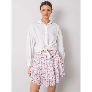 White floral skirt with a frill vyobraziť