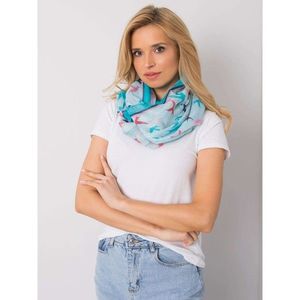 Blue scarf with colorful print vyobraziť