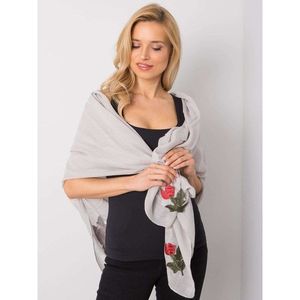 Women's gray scarf with patches vyobraziť