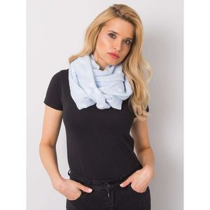 Light blue women's scarf with polka dots vyobraziť