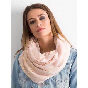 Pale pink scarf with golden spots vyobraziť