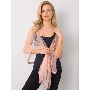 Ladies' peach scarf with a decorative finish vyobraziť