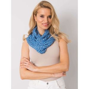 Women's blue scarf with a print of hearts vyobraziť